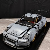 Resim 2100 parça Yaratıcı Haze Mavi Düşük Duruşlu Spor Araba Yapı Blokları Modeli/Moda Yarış Arabası Masaüstü Dekorasyonu, 1:14 Ölçekli Yarış Arabası Modeli, Festivaller İçin En İyi Hediye - Paskalya'nın Mükemmel Hediyesi 