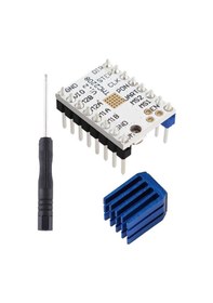Resim Mks Trinamic Tmc2208 V1.2 Step Motor Sürücü Soğutuculu Makerbase 1/256 Step 1.4a Cnc 3d Yazıcı 