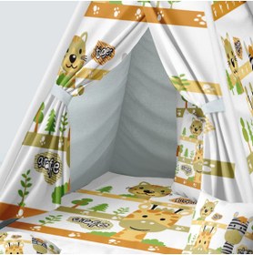 Resim instababyrooms Çocuk Oyun Çadırı Orman Hayvanları Dijital Baskılı 