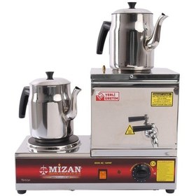 Resim Mizan 1 Demlikli Elektrikli Çay Kazanı 10 LT Demlik Dahil 