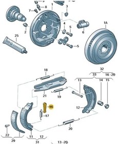 Resim Arka Fren Kampana Ayar Cırcırı 171609705 VW Golf 2 ile uyumlu 1983-1990 