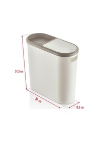 Resim Beyaz Kapaklı Wc Kağıtlıklı Kovası & Ofis Kovası 10 Lt Gri 