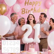 Resim Devasa 81.28cm Beyaz Folyo Numara Balonlar - Tek Tek Sarılı, Doğum Günü Partileri, Düğünler, Yılbaşı ve Yıldönümleri İçin Mükemmel - Dayanıklı Alüminyum Film, Bayram Atmosferi Katar 