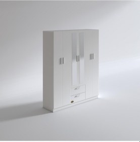 Resim Kenzlife gardırop 6 kapılı çekmeceli begonvil150 byz aynalı kapak 