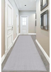 Resim Vl Yıkanabilir Post Peluş Yolluk Beyaz Gri 