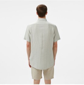 Resim Nautica Erkek Yeşil Classic Fit Çizgili Gömlek Çizgili W55447t Yeşil 