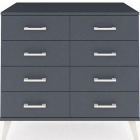 Resim Hyperion Şifonyer 8 Çekmeceli 88x44x80 Çam-antrasit Antrasit 
