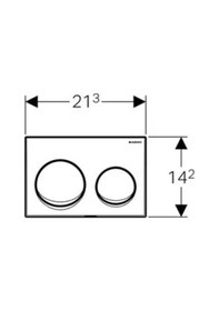 Resim Geberit Alpha35 115.040.46.5 Kumanda Kapağı - Mat Krom 
