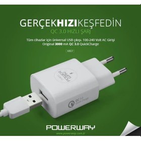 Resim 3.0 Amper Qc Micro Usb Hızlı Şarj Adaptörü & Data Kablosu RX15 