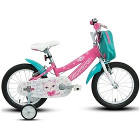 Resim Carraro Moggy 16" Jant Çocuk Bisiklet Pembe Beyaz 4-6 Yaş 