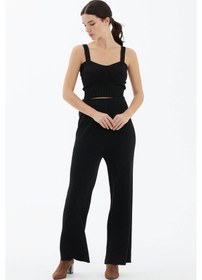 Resim Sementa Fitilli Triko Pantolon - Siyah 001 