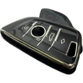 Resim Bmw G Serisi Uyumlu Anahtar Kılıfı Parlak Siyah 