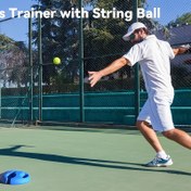 Resim 1 adet ProTennis Rebounder Ağ Eğitim Sistemi, Unisex-Yetişkinler PE Malzemesi, Kendi Kendine Uygulama ve Başlangıç Seviyesi Tatbikatları için İdeal, Top Fırlatıcı ve 2 Tenis Topu Dahil 