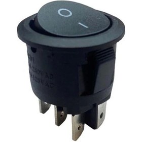 Resim Ic-133-6 Yuvarlak Siyah 6p On/off Anahtar 