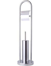 Resim Maxiflow Ayaklı Banyo Tuvalet Kağıtlık Ve Fırçalık Seti 