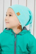 Resim Babygiz Erkek Bebek Çocuk Aqua Şapka Bere El Yapımı Rahat Cild Dostu Pamuklu Kaşkorse 