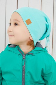 Resim Babygiz Erkek Bebek Çocuk Aqua Şapka Bere El Yapımı Rahat Cild Dostu Pamuklu Kaşkorse 