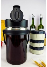 Resim Akıllıelma-cooker-zego Kahverengi Yemek Termosu Çelik 2.2 Lt Yk1413 Xg-7023 5459 Kahverengi 