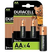 Resim 1300 mAh Şarj Edilebilir 2'li AA Pil 4 Adet Duracell