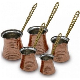 Resim Cezve Bakır 5'li Set 