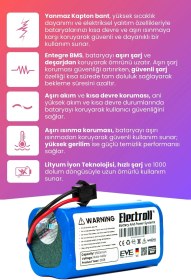 Resim Coredy R580 Uyumlu Batarya (MAKSİMUM KAPASİTE) 3500mah Pil Akıllı Robot Süpürge Bataryası 
