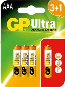 Resim GP Ultra 24AU3 Alkalin AAA İnce Kalem Pil 4'lü 