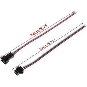 Resim 3 Adet 3 Pin Jst 3p Kablolu Konnektör Erkek Dişi Takım 14cm 
