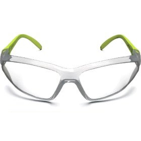 Resim Bisiklet Gözlüğü Şeffaf Yüz Ayarlı Motorcu Rüzgar Korumalı Gözlük Yeşil Saplı Uv Koruyucu 