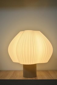 Resim Deep Teknoloji Luminova Modern Kemik Beyazı Abajur 