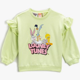 Resim Kız Bebek Pamuklu Warner Bros Lisanslı Baskılı Sweatshirt 