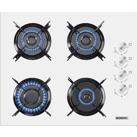 Resim Kumtel B66-S2 - KO-40TAHDF - DA6-835 Home Plus Beyaz Cam Ankastre Set 