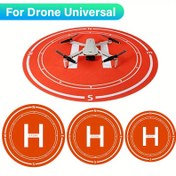 Resim 1 adet Katlanabilir Drone Apronu, 40cm/50cm/60cm Ölçü İşaretleri ile - Dayanıklı Keten Malzeme, Güvenli Kayışlar için Kırmızı ve Beyaz Tasarım, Drone İnişleri ve Kalkışları için İdeal, Drone Aksesuarları, Eğlenceli Tasarım, Sağlam Yapı 