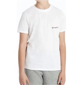 Resim Rakerplus Beyaz %100 Pamuk Unisex Kısa Kollu Çocuk Tişört Beyaz 