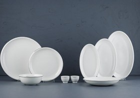 Resim Evaliza Platin Elegant 30 Parça 6 Kişilik Porselen Yemek Takımı 