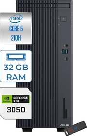 Resim Asus Expertcenter P500MV Intel® Core™ Ultra 5 210H 4.8ghz Aı 32GB Ddr5 1tb SSD 6GB/RTX3050 WIN11PRO Mini Tower Masaüstü Bilgisayar C52108512B0D23P13+ZETTAUSBBELLEK 