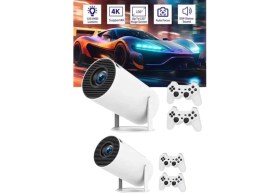 Resim Hobilinka Full Hd 8 GB Ayaklı Çift Kollu 4K Video Oyun Konsolu Taşınabilir 