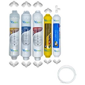 Resim Pemax Water Solutions Kapalı Kasa Su Arıtma Cihazlarına Uygun Eco 5'li Mebransız Mineral+Tatlandırıcı Set 