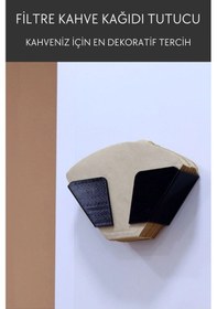 Resim Kahve Filtre Kağıdı Tutucu Düzenleyici Asılabilir Stand Siyah Filtre Kahve Kağıdı Tutucu Filtre Diğer 