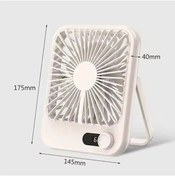 Resim TECHNOMEN Taşınabilir Mini Fan katlanabilir şarj elektrikli Ayarlanabilir Güç Modu tuşlu 