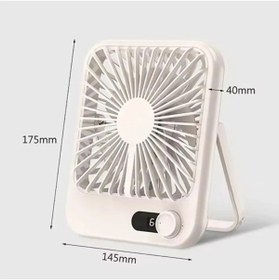 Resim TECHNOMEN Taşınabilir Mini Fan katlanabilir şarj elektrikli Ayarlanabilir Güç Modu tuşlu 