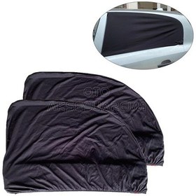 Resim Elastik Oto Yan Cam Bebek Güneşlik Araba Perdesi Hatchback Uyumlu 2'li 