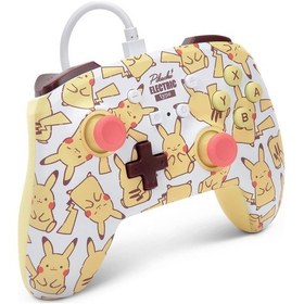 Resim Nintendo Switch Kablolu Oyun Kolu Lisanslı Pikachu Blush 