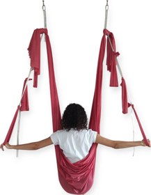 Resim Naturecamp Nana Aerial Fly Antigravity Profesyonel Swing Gül Kurusu Yoga Hamak Seti 