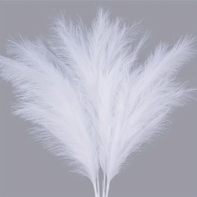 Resim 10 Saplı Bohem Tarzı Sahte Pampas Çimi Dekoru, Yumuşak Tüylü Yapay Çiçekler Vazo Dolgusu, Düğün, Tatil, İlkbahar Dekorasyonları ve Hediyeler, Kapsız Polyester Ev Dekoru 