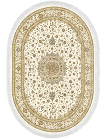 Resim Alanur Home Eko Trend Djt Yıkanabilir Kaymaz Taban Oval 3 Lü Yatak Odası Takımı P1360 Osmanli Krem 