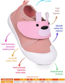Resim KARAMAZI Winni Cırtlı Kız Bebek İlk Adım Ortopedik Günlük Ayakkabı 