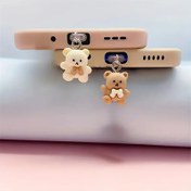 Resim 1 adet Sevimli Ayı Telefon Toz Tıkacı, iPhone/Type-C Android Bağlayıcıları için Uygun 