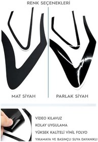 Resim Graficar Design Peugeot 308 ile Uyumlu T9 Stop Çerçevesi Sticker Kolay Uygulama Uzun Ömürlü, Parlak Siyah 