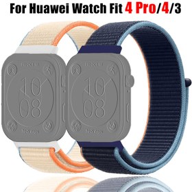 Resim Huawei Watch Fit 4.0 Pro/3.0 için MIOHHR Spor Loop Naylon Kayış - Kanca & Döngü Kapatmalı Esnek Yedek Bant, Çok Renk Seçeneği (Bej/Turuncu/Beyaz/Lacivert) - Erkekler ve Kadınlar için Dayanıklı Rahat Akıllı Saat Aksesuarları, Fitness Takipçisi, Nefes Alabilen Malzeme, Ayarlanabilir Bileklik, Spor Tutkunlarına Özel 