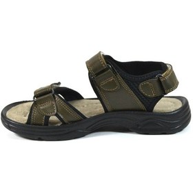 Resim Superland Hakiki Deri Haki Ortopedik Erkek Çocuk Sandalet 31-35 Haki 